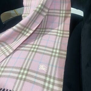 Pink Burberry Check Scarf